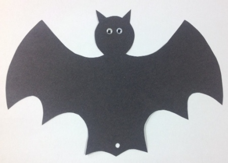 bat with eyes and hole